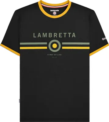 Produktbild von Lambretta - T-Shirt Ringer-Stil für Herren LB153 (XXL) (Schwarz/Gold)