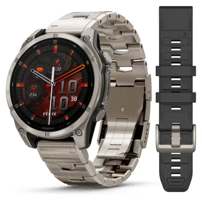 Zdjęcie produktu dla Garmin Fenix 8, 3,56 cm (1.4"), AMOLED, Ekran dotykowy, 32 GB, GPS, 73 g