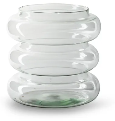 Produktbild von Jodeco Blumenvase Bubbles - transparent - Glas - 19 x 19 cm - Moderne Vase