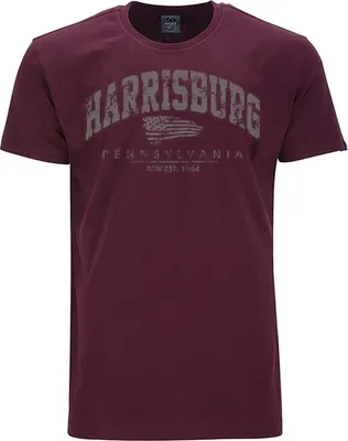 Produktbild von Übergrößen T-Shirt Harrisburg Grau AHORN SPORTSWEAR Maroon Red 9XL
