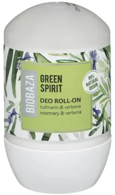 Produktbild von Biobaza, Green Spirit, natü rliche Inhaltsstoffe, erfrischend, grü n, Deo-Roll-On, fü r Damen, 50 ml