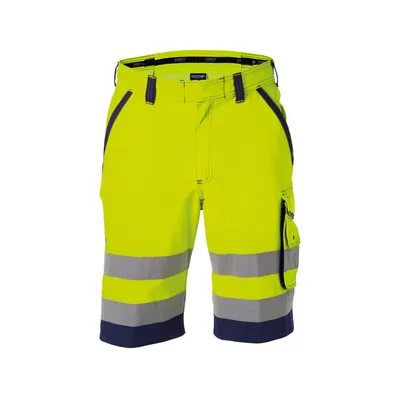 Produktbild von DASSY® Lucca Warnschutz-Shorts NEONGELB/DUNKELBLAU Gr.50 Länge: STANDARD