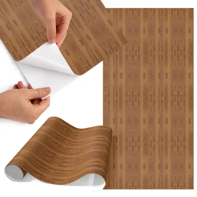 Produktbild von Möbelfolie 50x100 cm - Klebefolie Möbel - Selbstklebende Folie - Folie für Möbel - Möbelfolie Küche - Klebefolie Küche - Möbelfolie Schrank - Wasserdicht - Abwaschbar - Selbstklebend - Luftblasenfrei - Rückstandslos entfernbar - Braune Textur