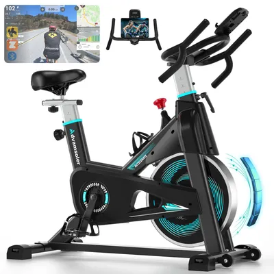 Produktbild von Heimtrainer Fahrrad mit App, Ergometer Hometrainer Fahrrad mit Verstellbarem Widerstand, Leises  Bike Indoor mit LCD-Monitor, Belastbar 160 kg