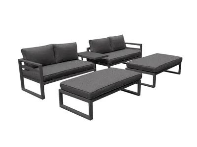 Image de Ensemble De Salon - Tout-en-un - Noir + Anthracite