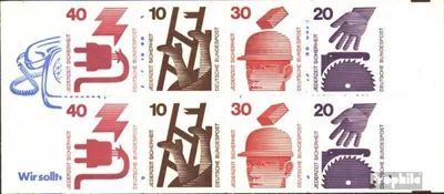 Produktbild von Briefmarken BRD (BR.Deutschland) 1974 Mi MH20d I (kompl.Ausg.) postfrisch Unfallverhütung