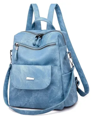 Produktbild von Omgoods – Damen-Rucksack aus Leder mit mehreren Fächern für Freizeitaktivitäten