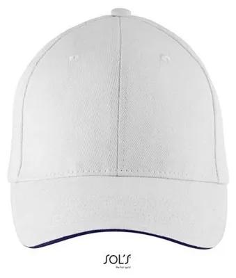 Produktbild von SOLs 88100 | Six Panel Cap Buffalo / Kappe / Mütze / Hut - Farbe: White/Navy - Größe: One Size