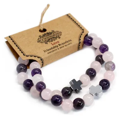 Imagen del producto de 2 Pulseras con Piedras Preciosas - Amor