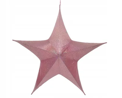 Productafbeelding van Kerstboomornament, kerstster, roze, 23 cm
