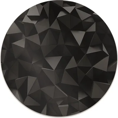 Obrázok produktu pre Okrúhla Podlahová ochranná podložka - Ochranná podložka pod stoličku - Podlahová podložka - 140x100 cm - Čierna abstrakcia.