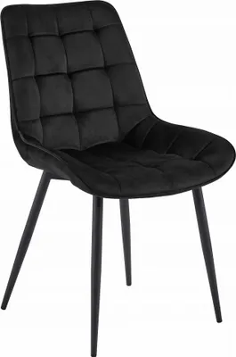 Produktbild von BERA Stuhl - schwarzer Samt / schwarze Beine x 1