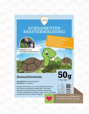 Produktbild von Schildkröten Futterpflanzen Samen – Kräutermischung 50 g