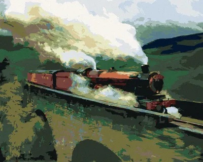 Immagine prodotto di Zuty - Dipingere con i numeri - DIPINTO DEL BRADAVICKÝ EXPRES (HARRY POTTER), 40x50 cm, senza cornice e senza tela