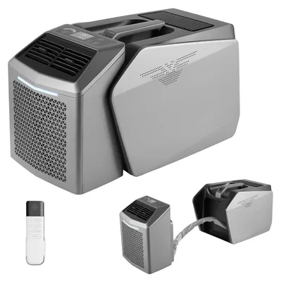 Produktbild von VEVOR Mobile Klimaanlage 580W, 4850 BTU Tragbare Klimaanlage, Mobiles Klimagerät mit Abluftschlauch Fernbedienung 24h Timer, Camping-Klimagerät mit 200m³/h Luftstrom für Wohnmobil Zelt Lkw, Dunkelgrau