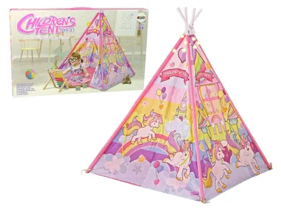 Produktbild von Kinderzelt mit Lichteffekten, Ponys, Einhörner, Rosa