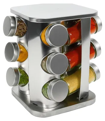Productafbeelding van Cookinglife Kruidenrek RVS Draaibaar 12-Delig