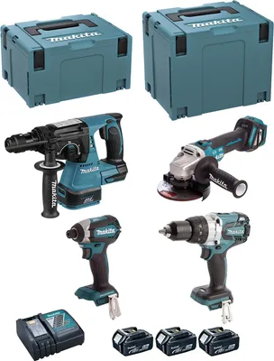 Immagine prodotto di Makita DLX4104TJ1 i sada DGA513+DHR243+DHP481+DTD153