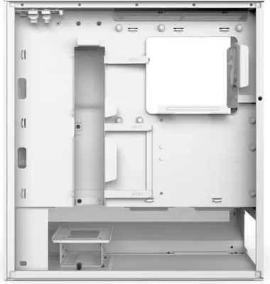Image de Boîtier Moyen-Tour ATX NZXT H5 Flow, Blanc, Compact, Mesh Ultrafin, Radiateur 360mm