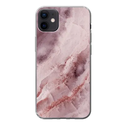 Produktbild von MuchoWow® Handyhülle Schutzhülle Hülle für iPhone 12 mini Naturstein - Rosa - Luxus Silikon Softcase Handy Hülle - Bild