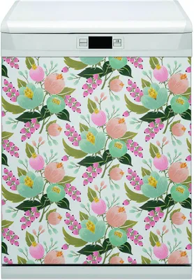 Obrázek produktu pro Magnety Dekorativní magnetická fólie do myčky 60x80 cm - Malované květiny
