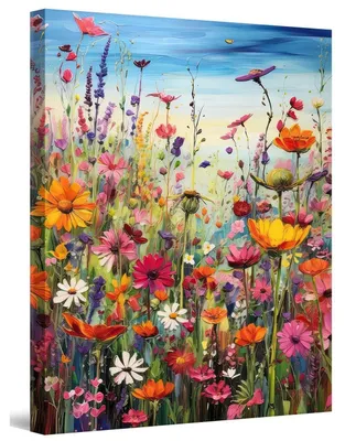 Image de Tableau de peinture diamantée, fleurs, 30x40 cm, avec cadre. Kit de peinture diamant 5D pour adultes