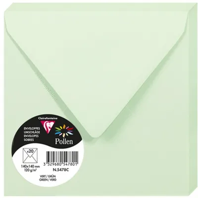 Produktbild von Clairefontaine Umschlag Pollen 140x140 120g grün