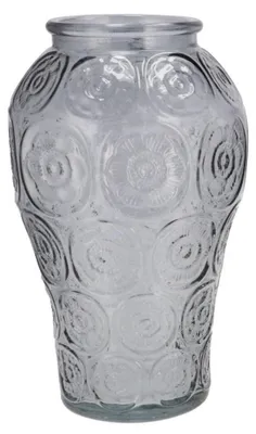 Produktbild von Blumenvase Circle - Blumenstrausvase - Glas - hellgrau - 15 x 25 cm