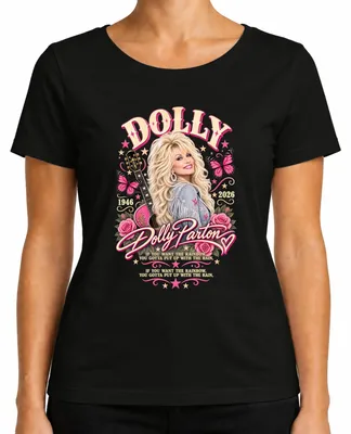 Immagine prodotto di Dolly Parton. In memoria. 1946-2026. Leggenda della musica country. Maglietta da donna, nera, taglia XL
