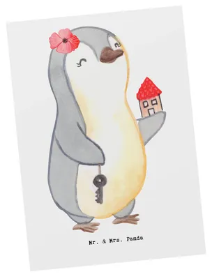 Produktbild von Mr. & Mrs. Panda Postkarte Immobilienmaklerin Herz - Weiß - Geschenk, Grußkarte, Vermieter, Postkarten, Immobilienkauffrau, Immobilienbüro, Ansichtskarten, Ausbildung