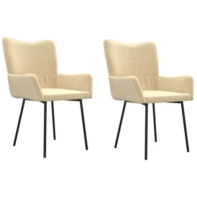 Produktbild von Esszimmerstühle 2 Stk. Creme Samt