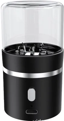 Produktbild von Mini elektrische Grinder mit 400mAh Akku, 50ml-Mahlbecher, tragbar, vollautomatisch, Edelstahl, Silber.