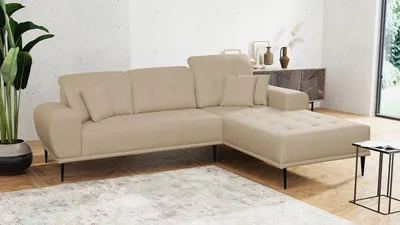 Obrázek produktu pro Moderní rohová sedací souprava RURI - béžová, pravý roh