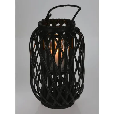 Image de H&S Collection Lanterne 40x26 cm roseau noir