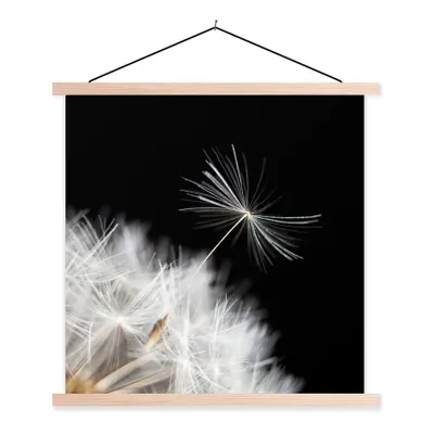 Produktbild von MuchoWow® Textilposter Blume - Löwenzahn - Pflanze 40x40 cm mit holzfarbenen Rahmen - Posterleiste