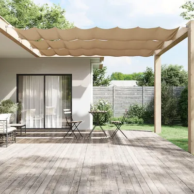 Produktbild von Sonnenschirme für Garten und Außenbereich, vertikale Markise, Taupe, 100 x 800 cm, Oxford-Gewebe