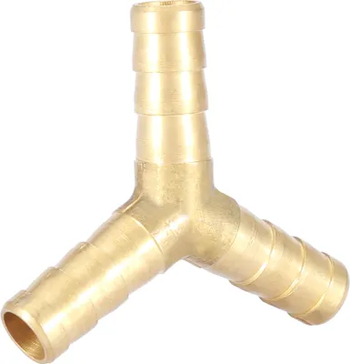Obrázek produktu pro Mosazná třícestná hadicová spojka s ostnatým konektorem (8 mm, 4 ks)