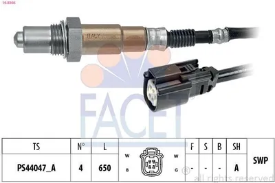 Produktbild von FACET Lambdasonde für FORD FOCUS III Turnier nach-Kat Beheizt Planarsonde 650mm 10.8366