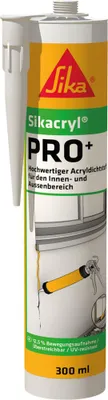 Produktbild von Sikacryl PRO+ Acryldichtstoff 300ml weiß 12,5 % Bewegungsauf