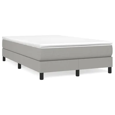Zdjęcie produktu dla Łóżko Kontynentalne Z Materacem, Jasnoszare, 120X190 Cm Tkanina Lumarko!