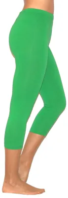Produktbild von Damen 3/4 Capri Leggings Baumwolle  GRÜN XXXL