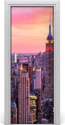 Produktbild von Tulup Türaufkleber 75x205 cm Dekorative Aufkleber Selbstklebend Wasserdichte Tapete Abnehmbar Schlafzimmer Wohnzimmer Wohnkultur - Selbstklebende in New York an der West
