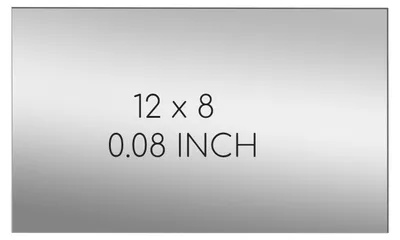 Edelstahlplatte 304, 305x202x2 mm, 1 Stück, für DIY und Industrie