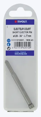 Image de Ejecteur pour fraise à carotter TIVOLY Ø6.34 L.77 mm - 11111210001