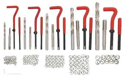 Image de Kit de réparation de filetage, ensemble de 131 pièces, mallette de transport pratique, 131 pièces
