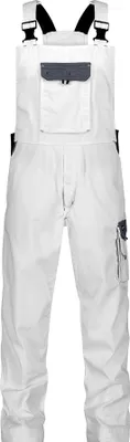 Produktbild von DASSY Latzhose CALAIS Arbeitshose Gr. 42 STANDARD weiß/grau