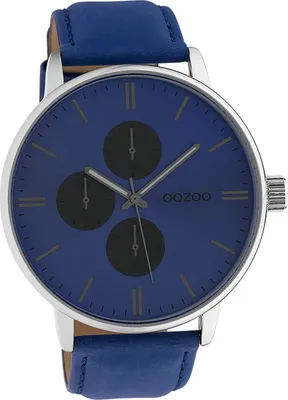Obrázek produktu pro Oozoo kožené dámské hodinky analogové quartzové hodinky náramek modré Hodinky D2UOC10310