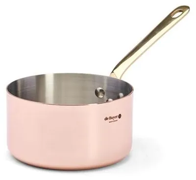 Kupfer-Sautopf Ø 12 cm, 0,8 L, silber, poliert, für alle Herdarten