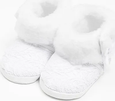 Produktbild von Baby Winter Spitze Booties New Baby 3-6 m weiß, Gr. 3- 6 m