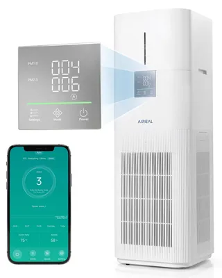 Imagen del producto de Purificador de aire 2 en 1 con humidificador - 800 m³/h. Incluye filtro HEPA y depósito de 7 litros. Color blanco